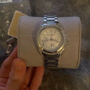 Michael Kors Silver and Crystal Women's Watch